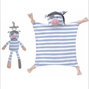 100% GOTS CERTIFIED ORGANIC Apple Park Lovey & Pacifier Clip Buddies 🐷🏴‍☠️